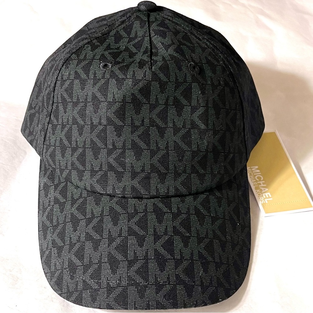 MICHAEL Michael Kors Logo Baseball Cap Hat Black/Grey